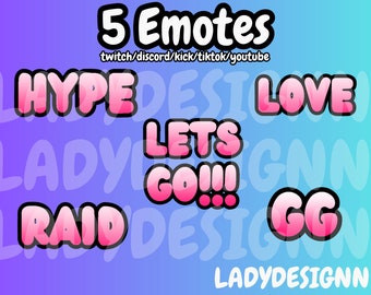 5 EMOTES ROSE