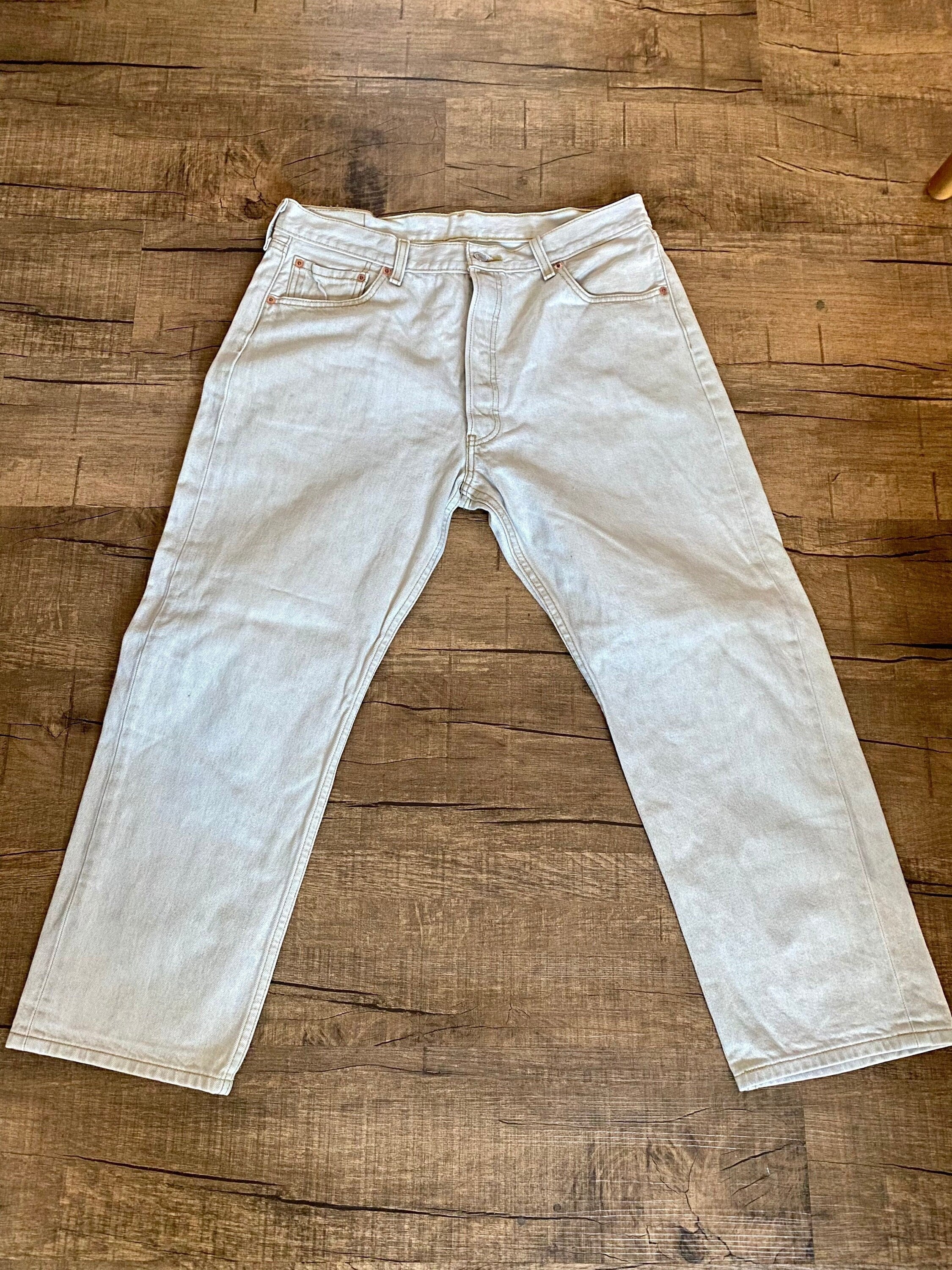 Vintage Levi 501 OFF WHITE Jeans - Etsy