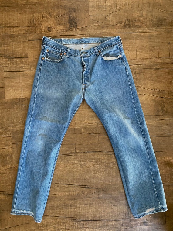 Vintage Levi 501 blue jeans - image 1