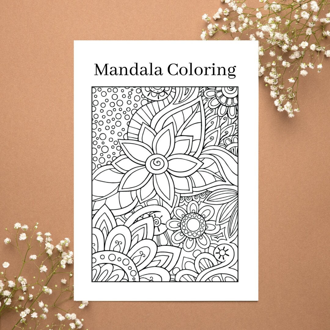 Mandala Coloring Pages - Etsy