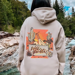 Wild Bandita Hoodie, Oversized Hoodie, Western Hoodie, Country Sweatshirt, Southern Hispanic, Trendy, Concert, Desert Vibes, Cowgirl Top