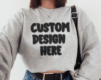 Custom Design Gildan Sweatshirt, Personalized Hoodie, Custom Printed Sweatshirt, Logo Hoodie, Print Your Own Tee, Customized Hooded, Unique