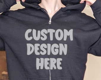 Custom Design Gildan Zip-Up Hoodie, Personalized Hoodie, Custom Printed Sweatshirt, Logo Hoodie, Print Own Tee, Customized Hooded, Unique