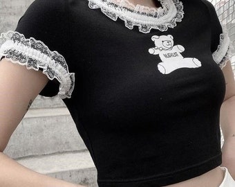 Buy Gothic Crop Top Online In India Etsy India