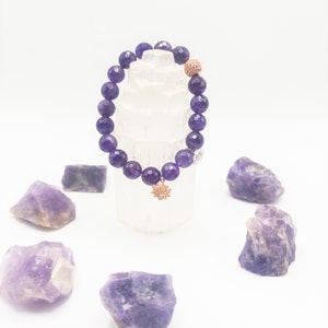 BBV Luxe Amethyst Faceted Crystal Bracelet