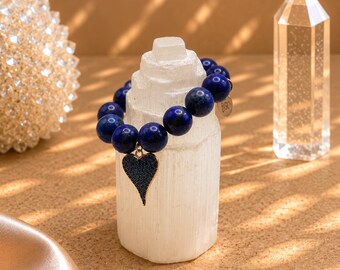 Lapis Lazuli Crystal Bracelet, Protection Bracelet, Blue Lapis Lazuli Gemstone Bracelet, Chakra Bracelet, Everyday Bracelet