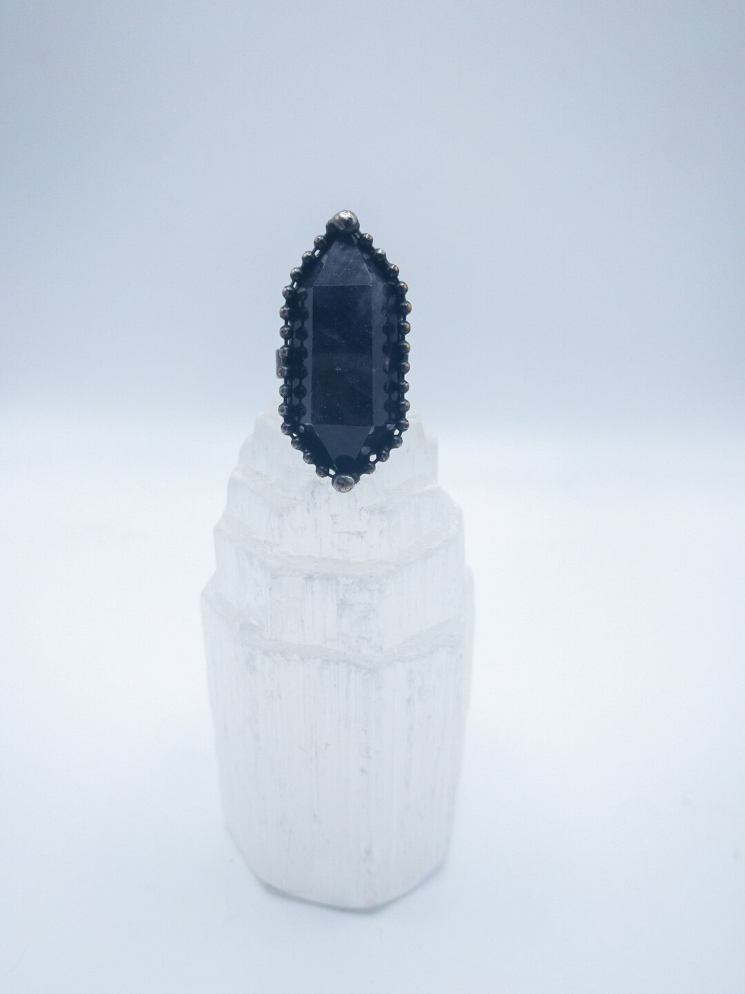 Extra Large Amethyst Double Crystal Point Ring - Etsy