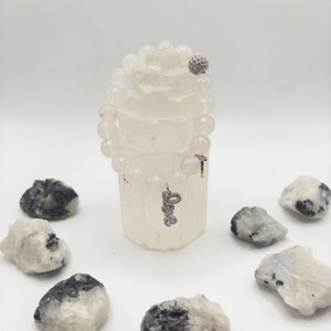 BBV Luxe Faceted White Agate Crystal Bracelet