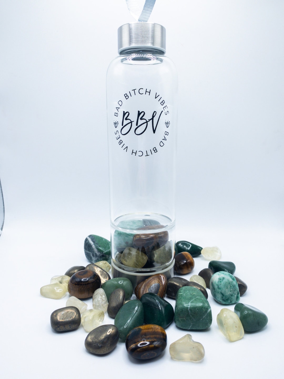 Crystal Infused Water Bottle, Feelin Rich AF Crystal Water Bottle