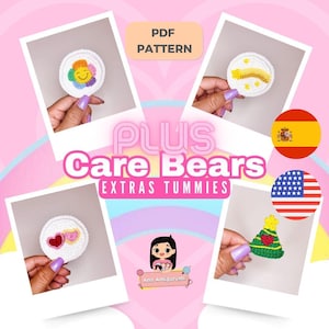 E-book Crochet Pattern Amigurumi Care Bears Extra Tummies (English/Spanish)