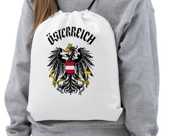 Austria Österreich Drawstring bag, Austrian Coat of Arms, Bundeswappen, Austria Souvenir, Austrian Heritage, Travel Gift, Travel Souvenir