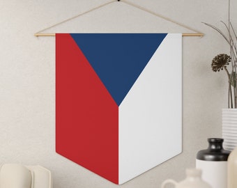 Czech Flag Pennant Banner, Wall Decor, Czechia, Czech Republic