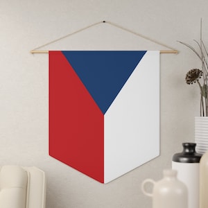 Czech Flag Pennant Banner, Wall Decor, Czechia, Czech Republic