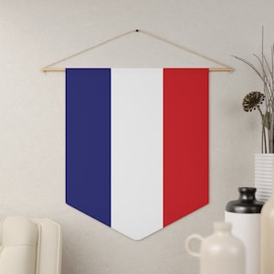 French Flag Pennant Banner, Wall Decor, Flag of France