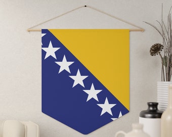 Bosnische Flagge, Wimpelkette, Wanddekoration, Flagge von Bosnien und Herzegowina
