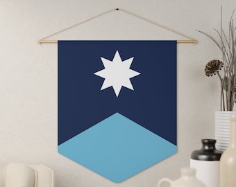 New Minnesota State Flag Pennant Banner, Wall Decor, Flag of Minnesota