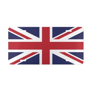 Flag of the United Kingdom Vanity License Plate, Car License Plate, British Decor, Patriotic Gift, UK Flag Car Tag, UK Decor, Union Jack