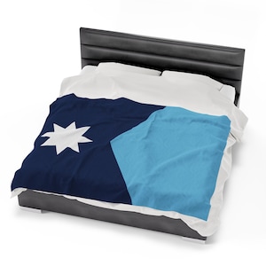 Nueva manta de felpa de pana con bandera del estado de Minnesota
