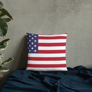 American Flag Design Pillow, America, USA, US, United States, Fourth of July, 4th of July, Gift for Him, Gift for Her, Patriotic