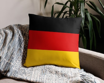 Flag of Germany Design Pillow, German, Deutschland, DE, Decor Pillow, Accent Pillow, Gift for Him, Gift for Her