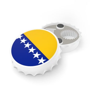 Bosnia and Herzegovina Flag Bottle Opener, Bosnian and Herzegovinian Flag Decor