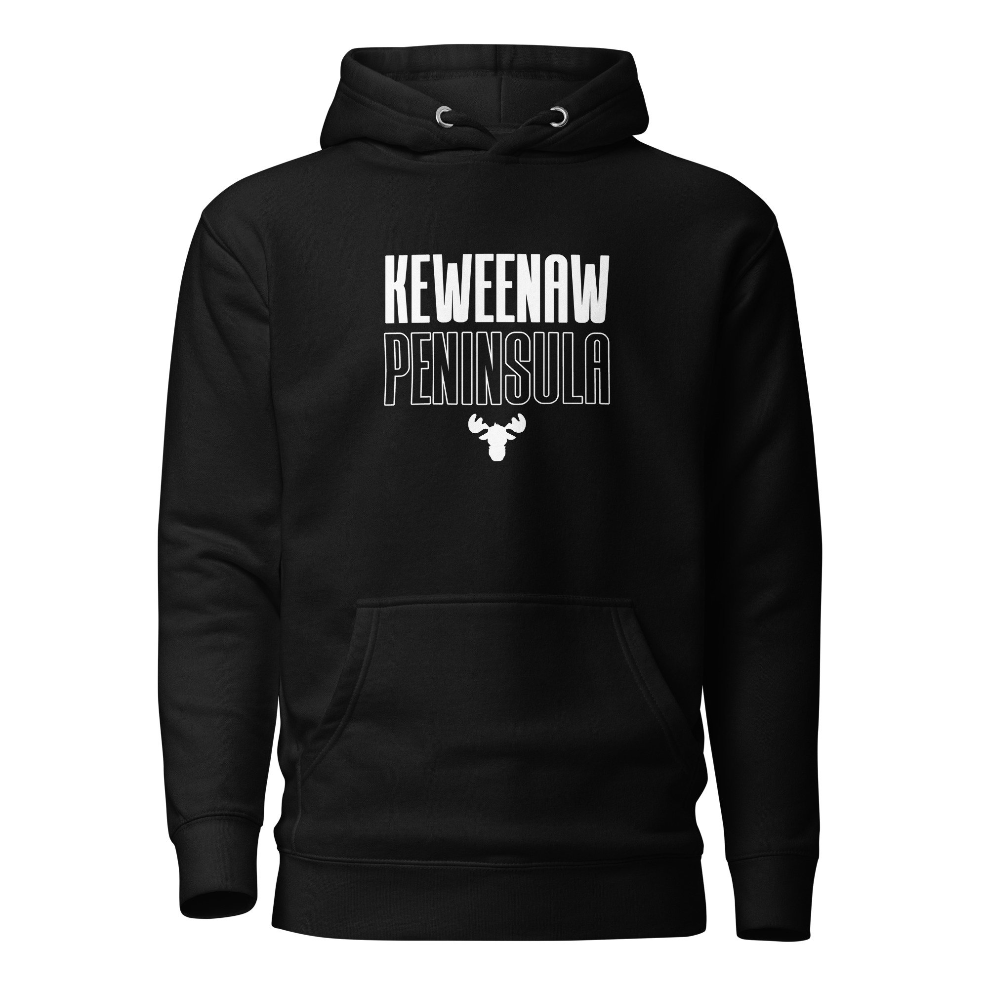 Michigan Tech Huskies Basic Block Hoodie - Unisex Black Hooded Sweatshirt (Medium) - View #6