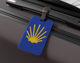 Luggage Tag, Camino de Santiago Design, Scallop Shell, Pilgrimage Commemorative Gift, The Way of St. James, Buen Camino
