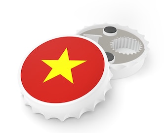 Otwieracz do butelek z flagą Wietnamu, Dekoracja flagi Wietnamu, Prezent do baru, Prezent na podróż, Prezent na piwo, Prezent na napój gazowany