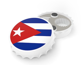 Cuba Flag Bottle Opener, Cuban Flag Decor