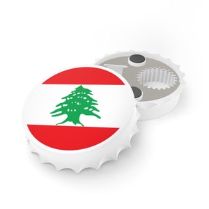 Lebanon Flag Bottle Opener, Lebanese Flag Decor, Bar Gift, Travel Gift, Beer Gift, Soda Gift