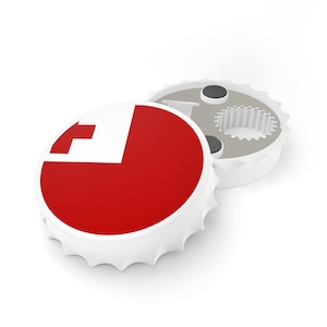 Tonga vlag flesopener, Tongaanse vlag decor, bar cadeau, reiscadeau, bier cadeau, frisdrank cadeau