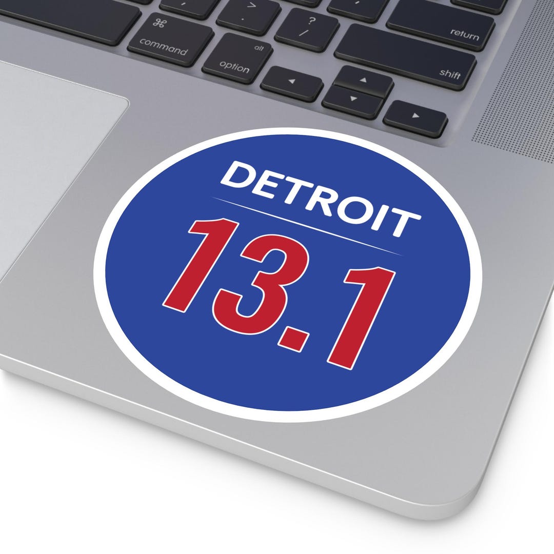 Detroit Half Marathon, 13.1 Run Distance Sticker, Detroit Sports ...
