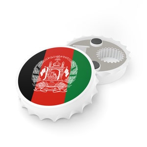 Afghanistan Flag Bottle Opener, Afghan Flag Decor, Bar Gift, Travel Gift, Beer Gift, Soda Gift