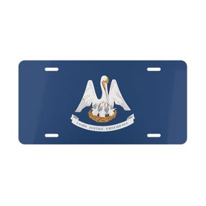 Flag of Louisiana Vanity License Plate, Louisiana State Flag Decor, Louisiana Souvenir, State of Louisiana Flag, Car Gift, Travel Gift