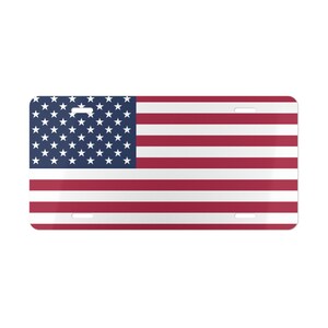 American Flag Vanity License Plate, Patriotic USA Car Plate, United States of America, Patriotic Gift, America Gift, Fourth of July Decor