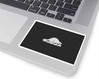 Oregon State Flag (Reverse Side) Sticker - Grayscale/Blackout Color Scheme, Kiss-Cut Sticker, Flag of Oregon, State of OR, Oregon Gift