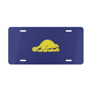 Flag of Oregon (Reverse Side) Vanity License Plate, Oregon State Flag Decor, Oregon Souvenir, State of Oregon Flag, Car Gift, Travel Gift