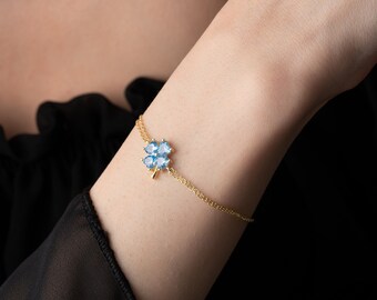925 Sterling Silver Blue Mystic Four Leaf Topaz Clover