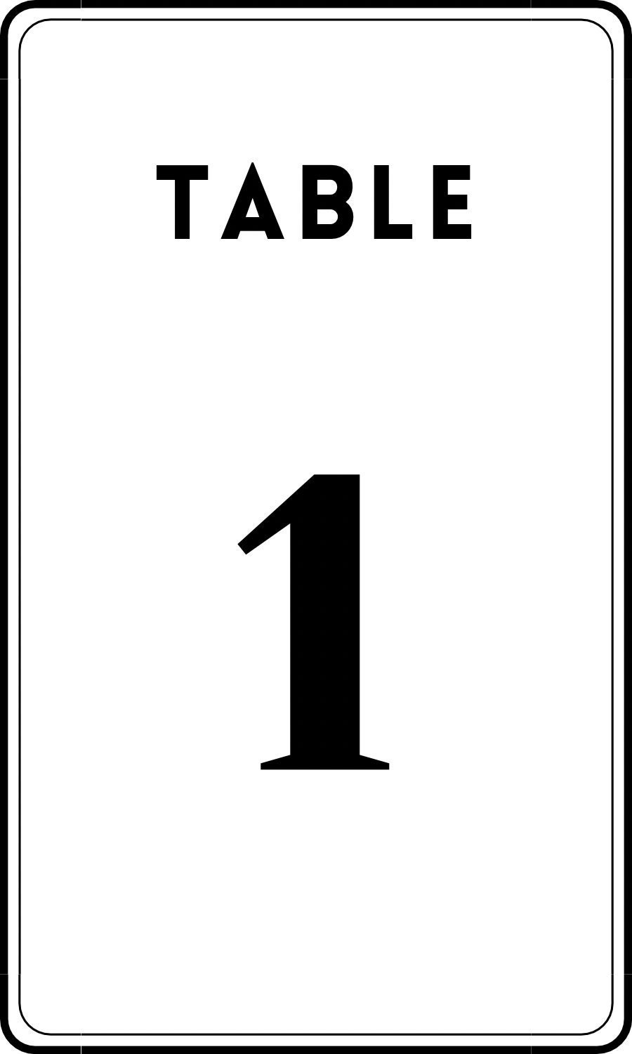 Printable Classic Table Numbers Etsy