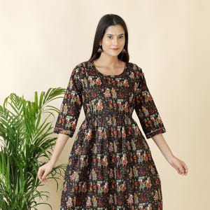 Handmade Maternity Frock For Pregnant Women | Maternity Gown | Comfortable & Stylish Dress For Moms-To-Be | Breastfeeding Day Wear Dress