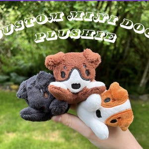 Custom mini dog plushie