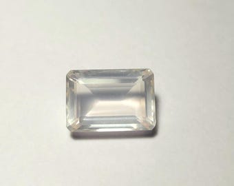 Naturlig rosenkvarts ädelsten, rektangulär slipad sten (12 x 16 mm)