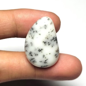 Opale dendritique AAA+ de forme fantaisie, opale dendritique naturelle de qualité supérieure, taille cabochon 16 x 26 mm, idéale pour la création de bijoux.