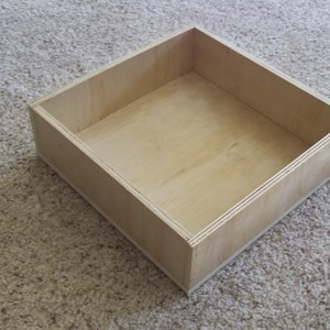 Squares, 10"+ Unfinished Wood Craft Square Box from Reclaimed Wood; Standard Size or Custom Sizes