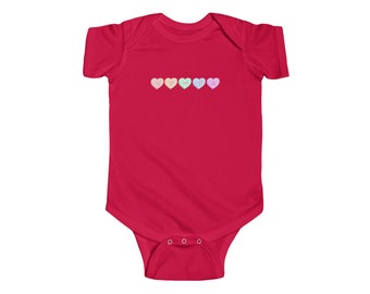 I love you Baby Hearts-Infant Fine Jersey Bodysuit