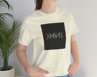 Mondphasen-Unisex Jersey Kurzarm T-Shirt