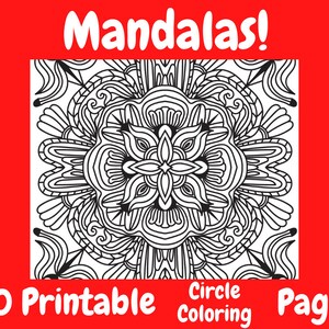 60 Printable Square Mandala Coloring Pages