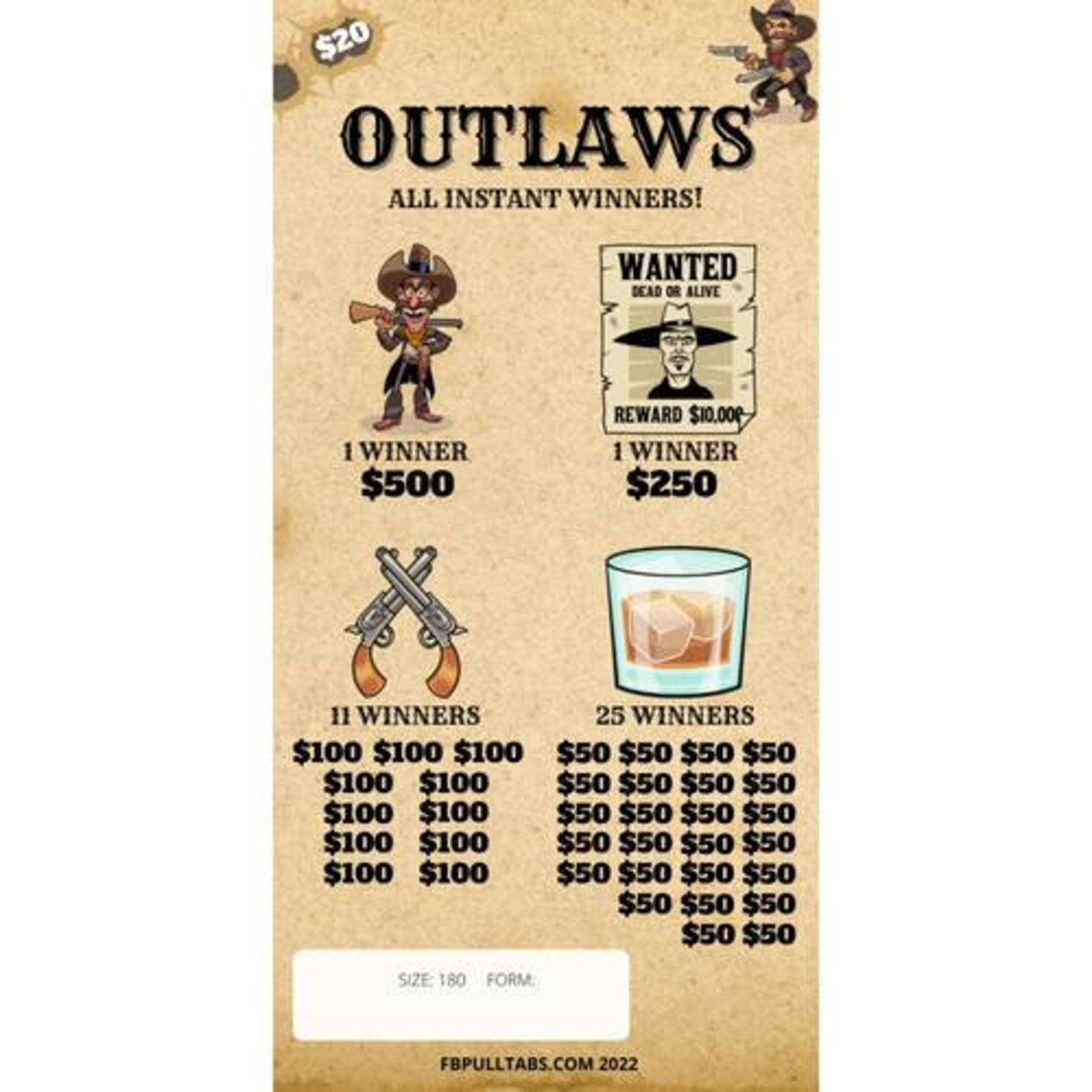 Outlaw Pull Tabs for Entertainment Purposes Only Etsy