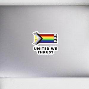 Pride United We Thrust Boffer Sticker Belegarth Dagorhir Amptgard Gay LGBTQIA+