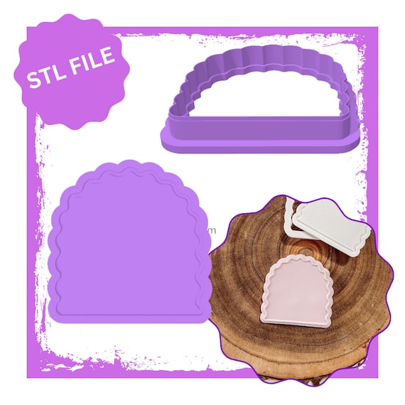 Wavy arch boarder debosser & cookie cutter STL file, Boarder Cookie Cutters, Arch Cookie Cutters, 3D Printed Cookie Cutters